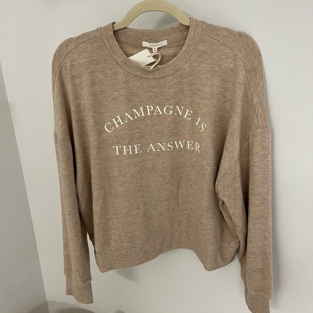 Z Supply Champagne is Always the Answer Elle Sweater (Heather) - Size M
